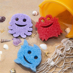 Scrub Mommy Summer Shapes Sponge Bundle and Microfiber Towels